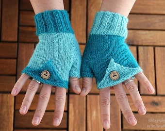Fingerless Mittens "Pointy"  knitting pattern PDF download - suitable for beginners and advanced knitters