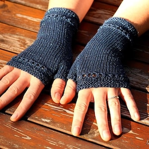 Fingerless Mittens &quot;COFFEE TIME&quot;  knitting pattern PDF download - suitable for beginners and advanced knitters