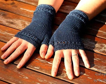 Fingerless Mittens "COFFEE TIME"  knitting pattern PDF download - suitable for beginners and advanced knitters