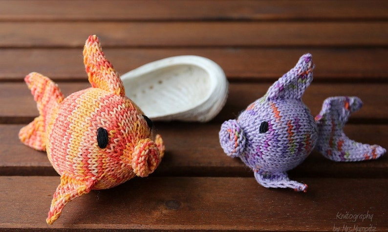 Amigurumi fish knitting pattern PDF for beginners and advanced knitters, spring gift and decoration, gift for kids and adults image 3