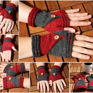 Fingerless Mittens Follow Me knitting pattern PDF download suitable for advanced beginners, eye catcher, diy holiday gift image 3