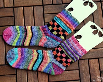 Sock knitting pattern PDF download for beginners and advanced knitters, instant download