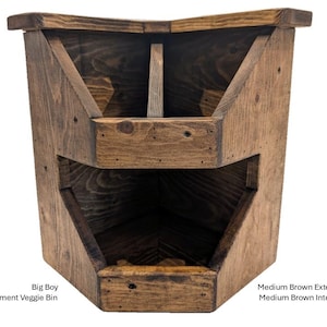 Food Storage ~ Veggie Bin ~Kitchen/Pantry Potato/Onion Bin Organization ~Divided Bin Corner Box/Cabinet ~Chef/Gardener/Foodie Gift Idea