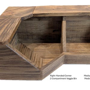 Reclaimed Wood Veggie Bin: Modern Farmhouse Rustic Kitchen Storage