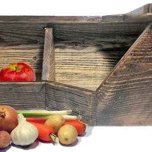 Food Storage ~ Veggie Bin ~Kitchen/Pantry Potato/Onion Bin Organization ~Divided Bin Corner Box/Cabinet ~Chef/Gardener/Foodie Gift Idea