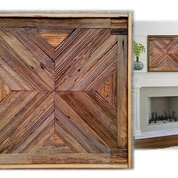 Reclaimed Barn Wood Wall Art Sculpture Large Rustic Framed Weathered Textured Modern Transistional Industrial Farmhouse OOAK Quilt Designs