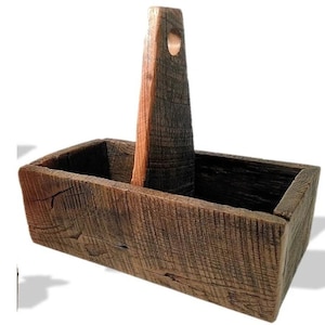 Kitchen Organization ~ Tool Box/Bin Style Centerpiece ~ Canning Jar Caddy/Basket ~ Kitchen/Holiday Gift ~ Reclaimed 1870s Oak Barn Wood