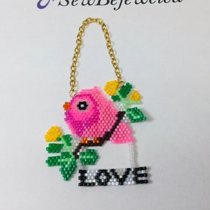 Spring Birdie - Love - Brick Stitch and Peyote Patterns - 2 patterns in this listing!