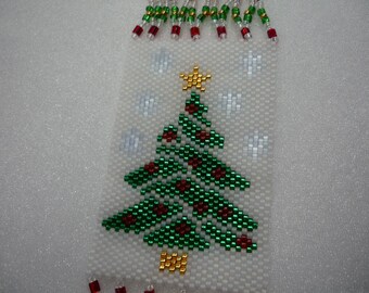 Peyote Pattern - O Christmas Tree with netted band