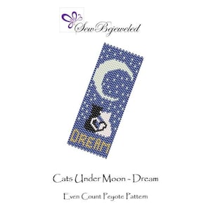 PDF per il modello Peyote - Gatti sotto la luna - Sogno