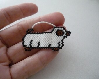 Brick Stitch and Peyote Patterns - Happy Halloweenie Dachshund Ghost - 2 PDF Anleitungen!!