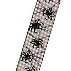 Halloween Peyote Bracelet Pattern - Spider Soup