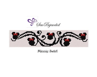 Peyote Bracelet Pattern - Minnie Swirl