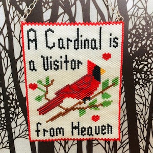 A Cardinal Is A Visitor From Heaven Even Count Peyote Pattern