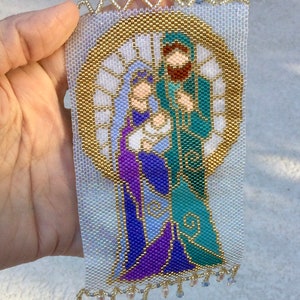 Mosaik Heilige Familie - Even Count Peyote Muster