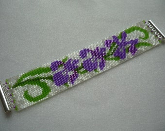 PDF for Peyote Bracelet Pattern - Iris Border