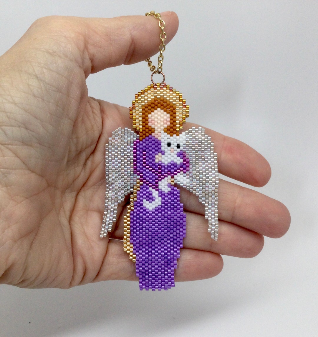 2 PDF Patterns!! - Angel With Cat Shaped Peyote and Even Count Peyote ...
