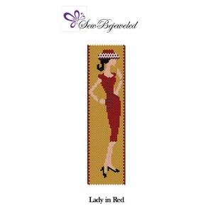 Peyote Pattern - Lady in Red