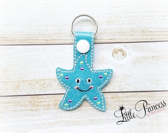 Key Fob Party Favors Starfish Key Chain Gifts under 10 Starfish Snap Tab