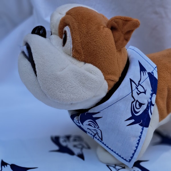 Duke University Dog Bandana over the collar vintage Blue Devils Sports Fan Puppy parent gift Christmas Present Dog Lover Clothes