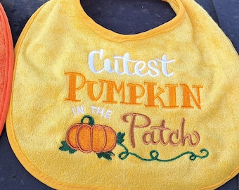 Autumn and Halloween Baby Bibs