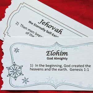 Nomes de Deus Cartões de Escritura Inspiração Calendário do Advento Natal Cristão Religioso