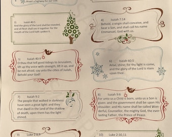 Scripture Cards Handel's Messiah Advent Calendar Inspiration Christmas Christian Religious