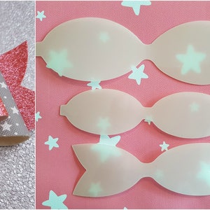 2.5" Hair bow plastic template, make your own beautiful glitter Hair bows