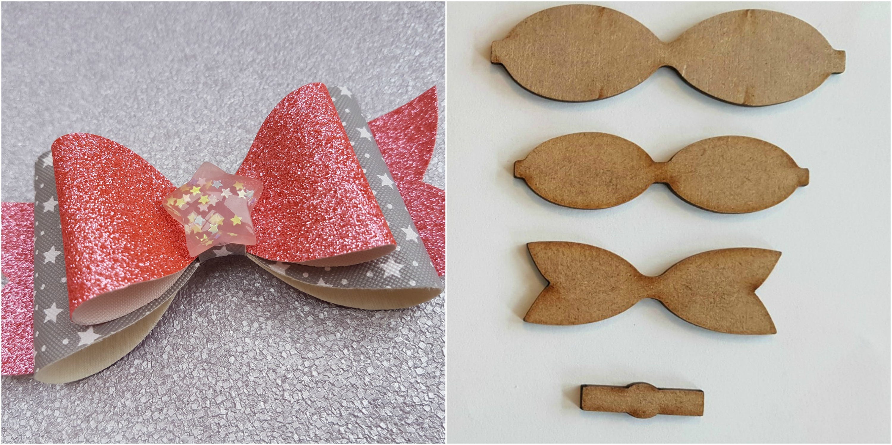 5 Hair bow wooden template make your own beautiful Etsy