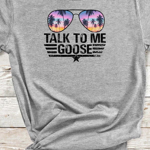 Talk to me goose slogan printed t shirt in white or grey ( you specify) classic unisex, short sleeved