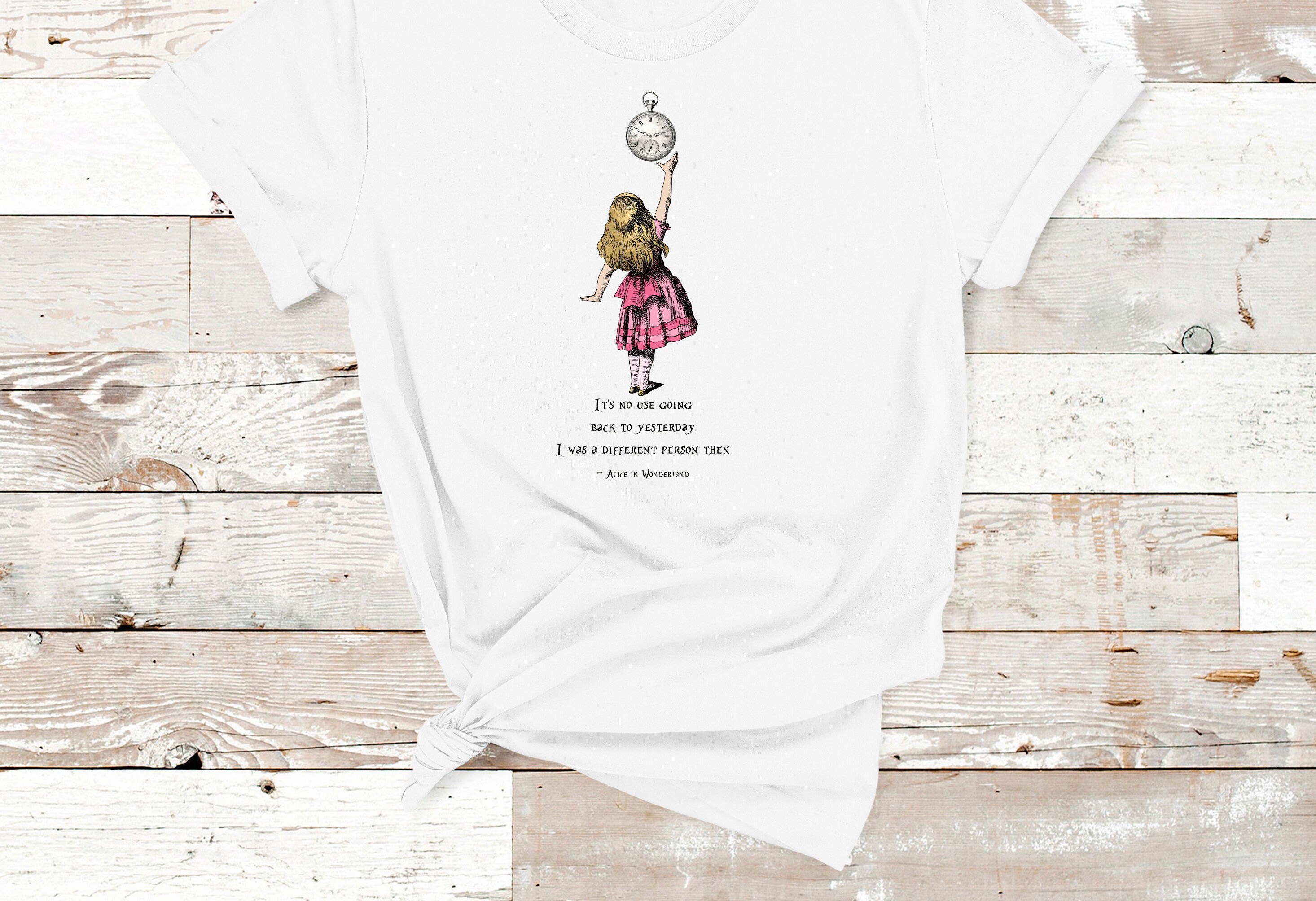 t wonderland in Alice shirt