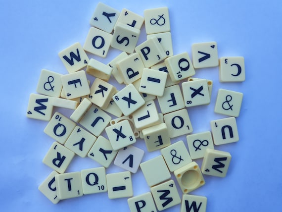 450g Ivory plastic craft scrabble letters for crafting approx 300 tiles  frame craft