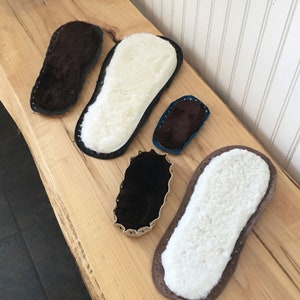 Cozy Boho Fur-Lined Leather Sole House Slippers - Handmade in Canada, Eco-Friendly Comfort bild 5