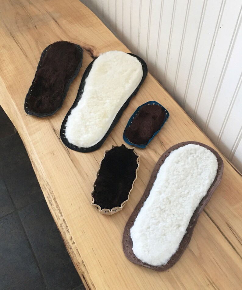 Cozy Boho Fur-Lined Leather Sole House Slippers - Handmade in Canada, Eco-Friendly Comfort bild 5