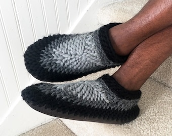 Cozy Merino Wool Shearling-Lined Knit House Slippers: Handmade Comfort for Men & Women