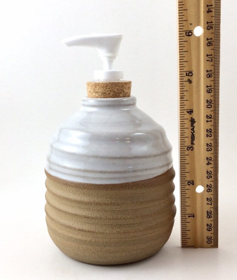 Pottery Soap Dispenser Wheel Thrown Soap Dispenser Rustic Etsy