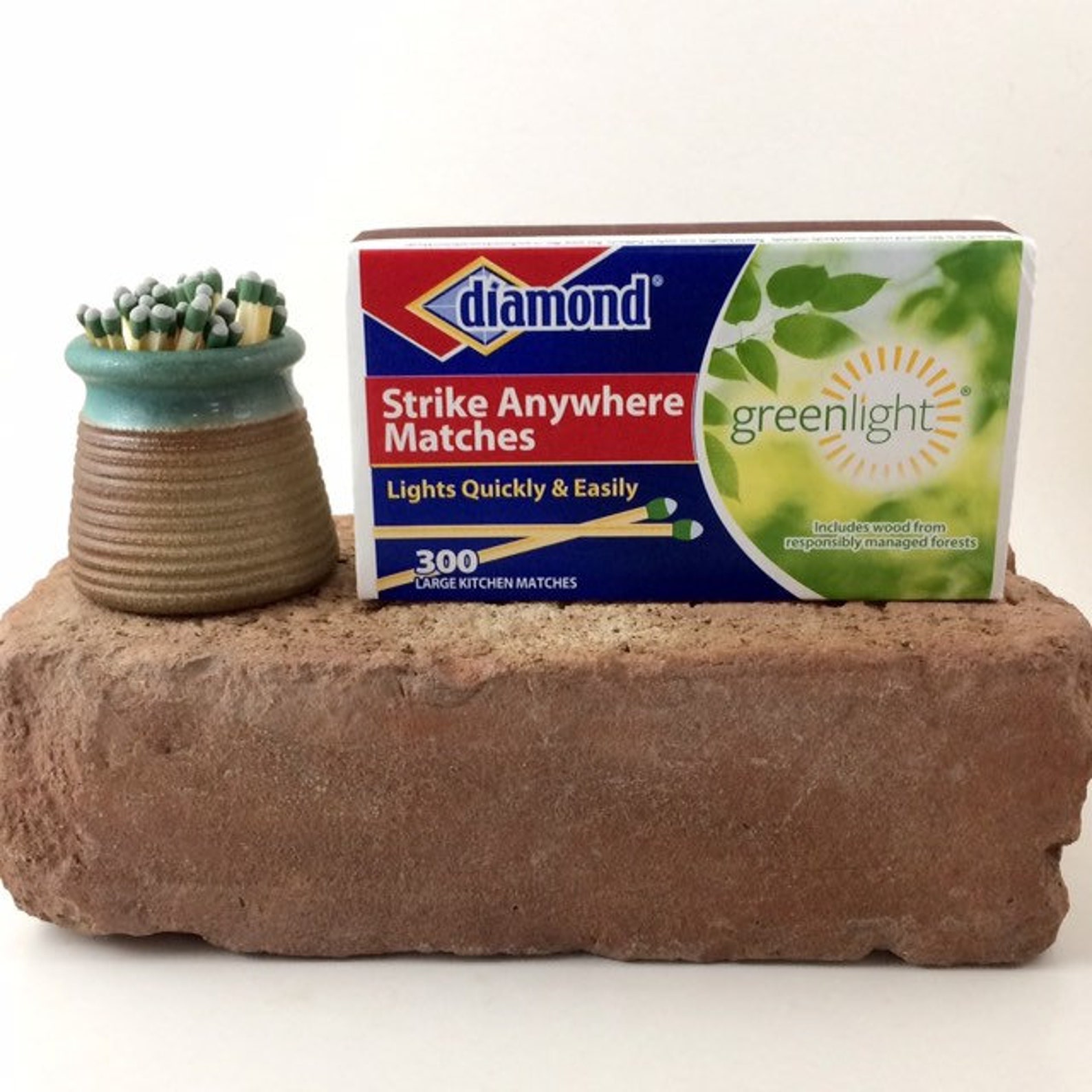 Pottery Match Striker Green Match Holder Rustic Match Etsy