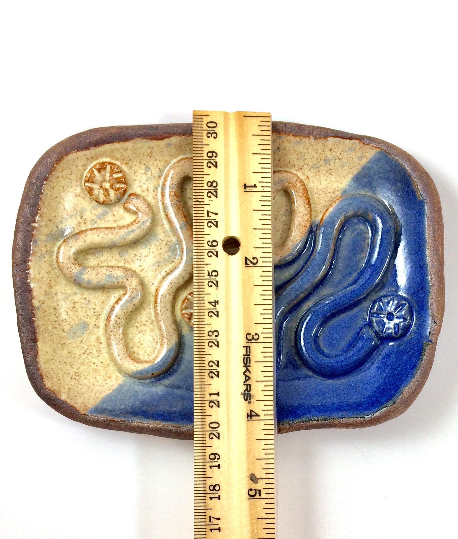 Pottery Soap Dish Handmade Rustic Clay Soap Dish with Raised | Etsy