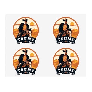 Make America Cowboy Wieder - Trump Western 2024 Sticker Bogen