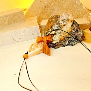 Olivenholz Kreuz Halskette Anhänger Handmade Produkt