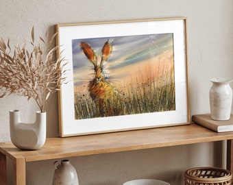 Watership Down Rabbit Print, Signed Watercolor Art