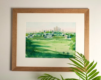Greenwich Park London  Signed Print from a  Watercolour Painting British Artist
