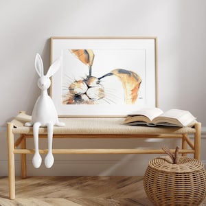 Hase | Hase Print | Hase Gemälde | Hase Kunst | Hase Wandbehang | Hase Dekor | Aufkleber Hase | Hasen | Hase Wandkunst | Waldtier