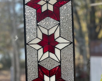 Christmas Star Stained Glass Panel.