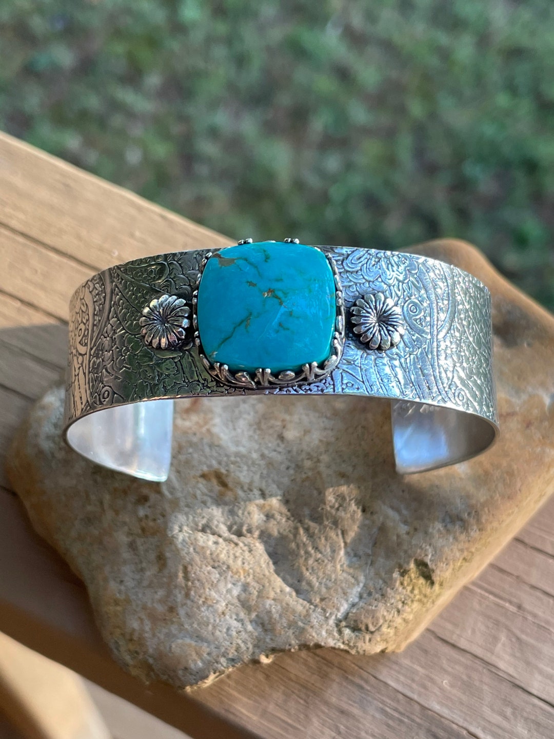 Harpo Bracelet - Manchette 3 Turquoises Blue Thunder BRBT pour Femme
