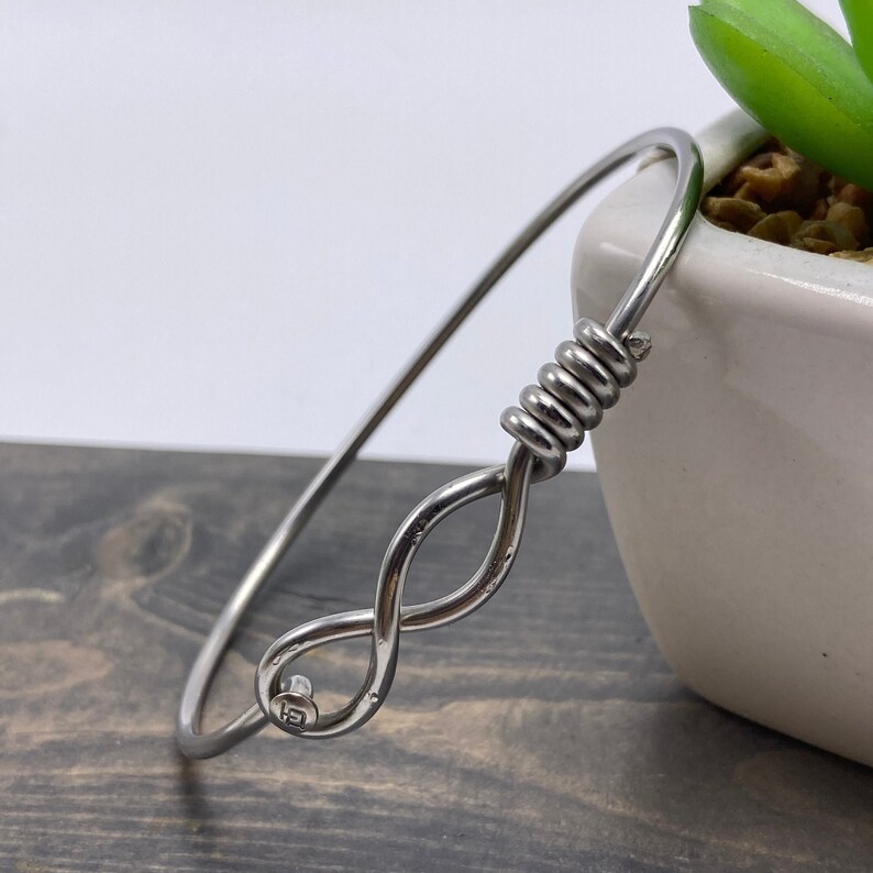 Silver Infinity Bicycle Spoke Bracelet Etsy