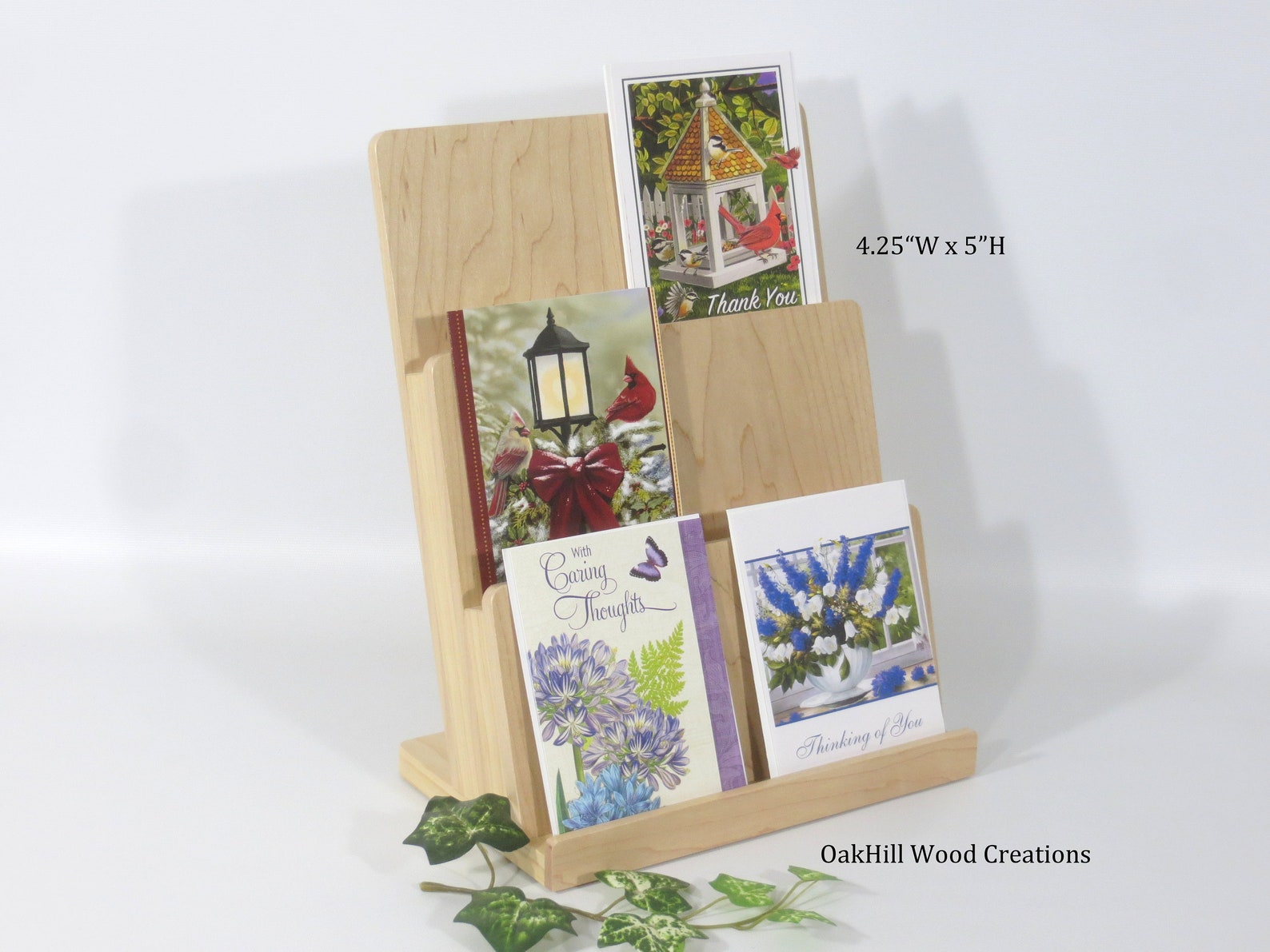 Greeting Card Stand Display Stand 3 Tier Wooden Card Etsy