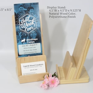 Holzliteratur mit Visitenkartenhalter, POS-Ständer, Verkaufsdisplay, Handwerksstand, Show-Aufsteller, Verkäufer-Aufsteller, Flyerständer