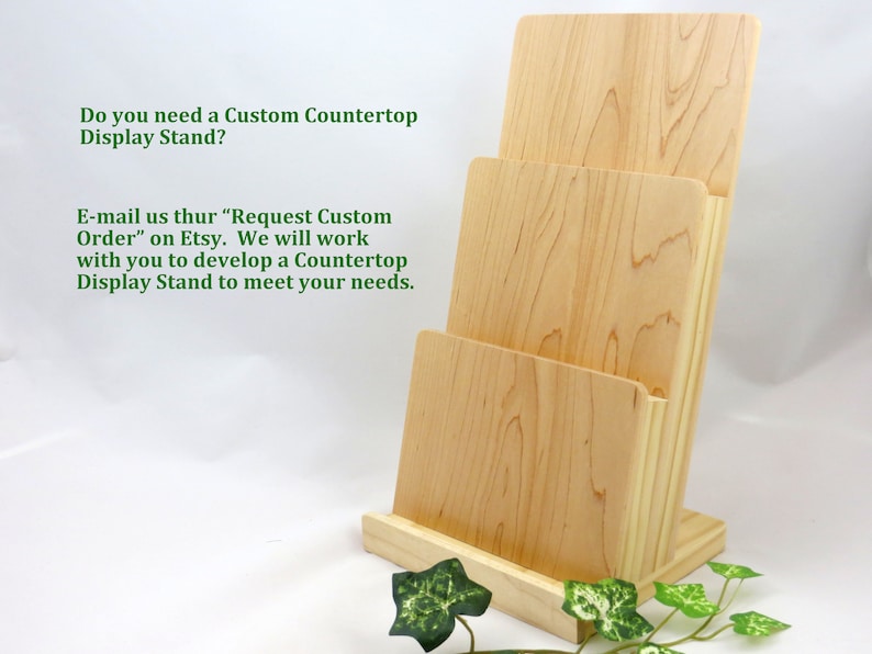 Greeting Card Stand Display Stand 3 Tier Wooden Card Etsy