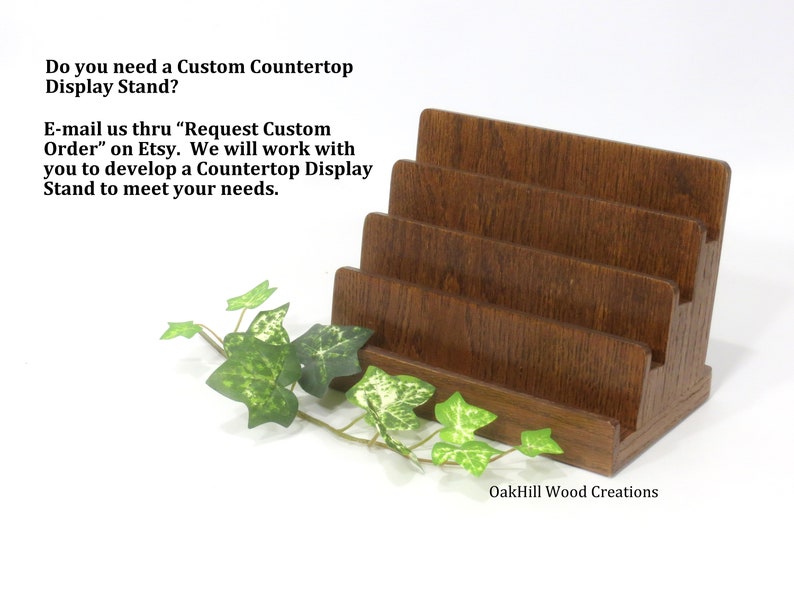 Multiple Card Holder Wooden Card Display Countertop Stand | Etsy